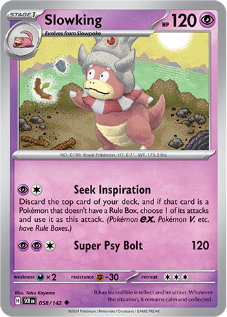 Karta Pokemon 058 142 Slowking [Stellar Crown].JPG