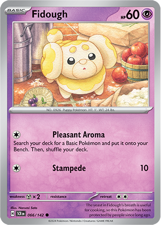 Karta Pokemon 066 142 Fidough [Stellar Crown].JPG