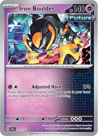 Karta Pokemon 071 142 Iron Boulder [Stellar Crown].JPG