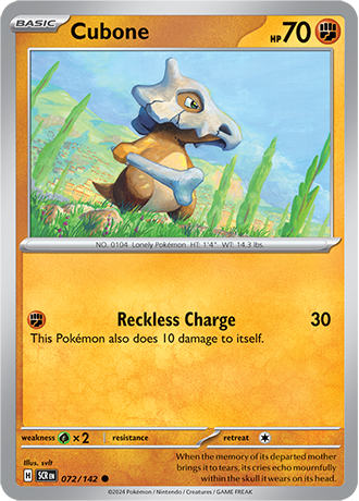 Karta Pokemon 072 142 Cubone [Stellar Crown].JPG
