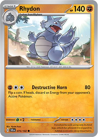 Karta Pokemon 075 142 Rhydon [Stellar Crown].JPG