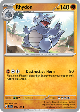 Karta Pokemon 075 142 Rhydon [Stellar Crown].JPG