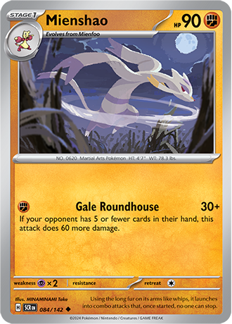 Karta Pokemon 084 142 Mienshao [Stellar Crown].JPG