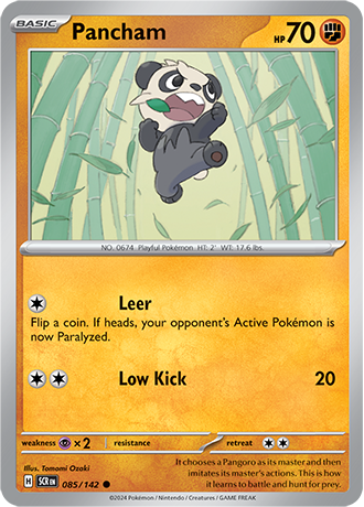 Karta Pokemon 085 142 Pancham [Stellar Crown].JPG