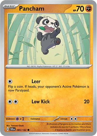 Karta Pokemon 085 142 Pancham [Stellar Crown].JPG