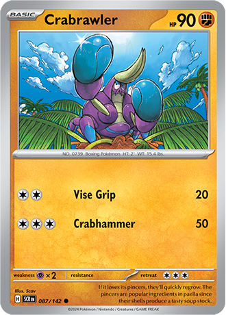 Karta Pokemon 087 142 Crabrawler [Stellar Crown].JPG