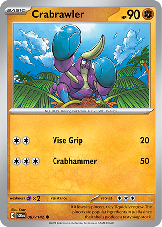 Karta Pokemon 087 142 Crabrawler [Stellar Crown].JPG