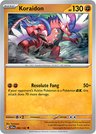 Karta Pokemon 090 142 Koraidon [Stellar Crown].JPG