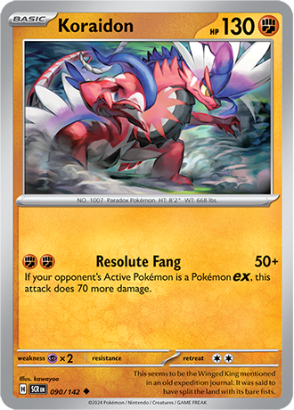 Karta Pokemon 090 142 Koraidon [Stellar Crown].JPG