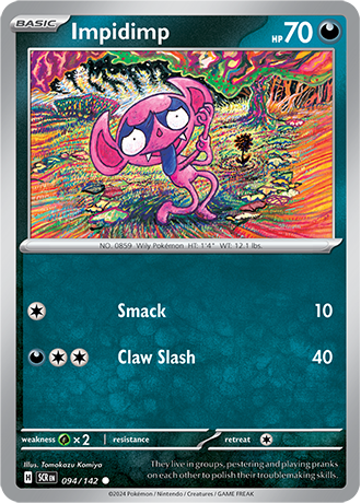 Karta Pokemon 094 142 Impidimp [Stellar Crown].JPG