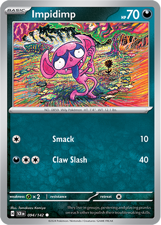 Karta Pokemon 094 142 Impidimp [Stellar Crown].JPG