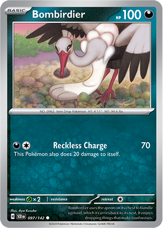 Karta Pokemon 097 142 Bombirdier [Stellar Crown].JPG