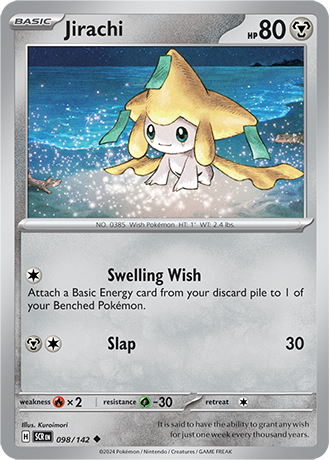 Karta Pokemon 098 142 Jirachi [Stellar Crown].JPG