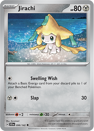 Karta Pokemon 098 142 Jirachi [Stellar Crown].JPG