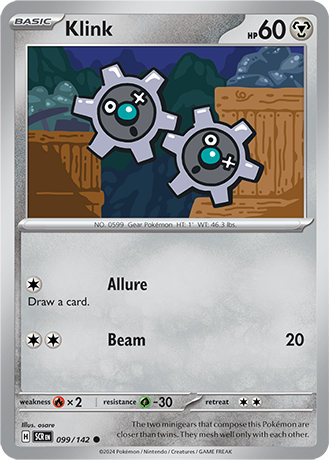 Karta Pokemon 099 142 Klink [Stellar Crown].JPG