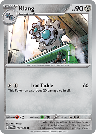Karta Pokemon 100 142 Klang [Stellar Crown].JPG