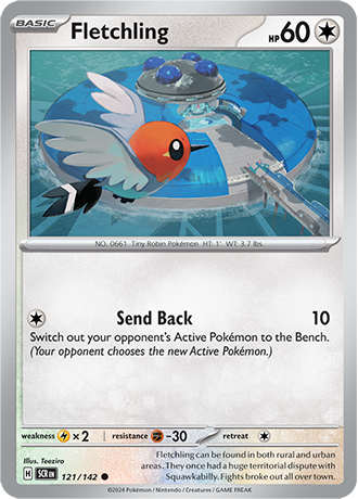 Karta Pokemon 121 142 Fletchling [Stellar Crown].JPG