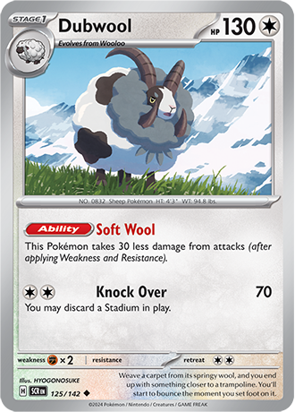 Karta Pokemon 125 142 Dubwool [Stellar Crown].JPG