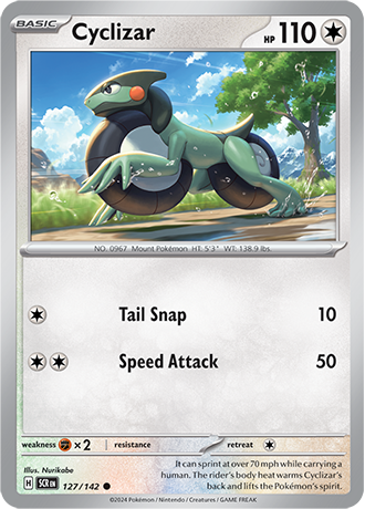 Karta Pokemon 127 142 Cyclizar [Stellar Crown].JPG