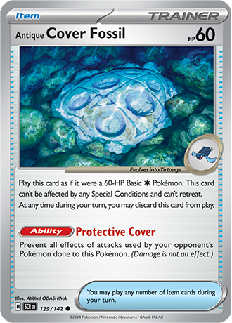 Karta Pokemon 129 142 Antique Cover Fossil [Stellar Crown].JPG