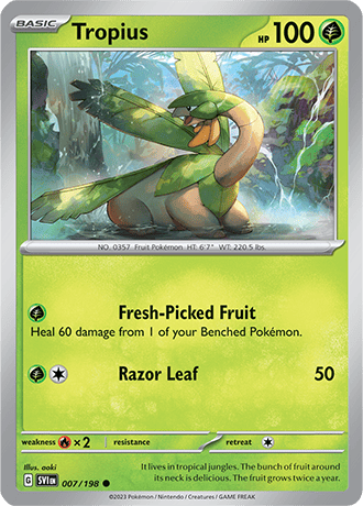 Karta Pokemon 007 198 Tropius [Scarlet &amp; Violet].JPG