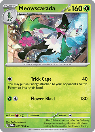 Karta Pokemon 015 198 Meowscarada [Scarlet &amp; Violet].JPG