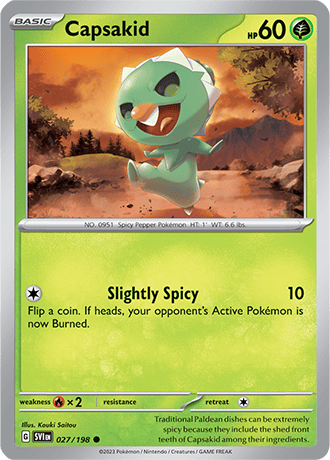 Karta Pokemon 027 198 Capsakid [Scarlet &amp; Violet].JPG
