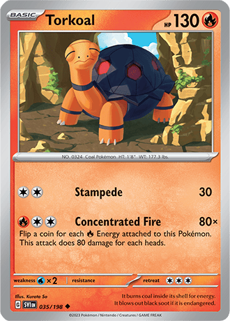 Karta Pokemon 035 198 Torkoal [Scarlet &amp; Violet].JPG