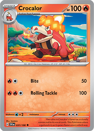 Karta Pokemon 037 198 Crocalor [Scarlet &amp; Violet].JPG