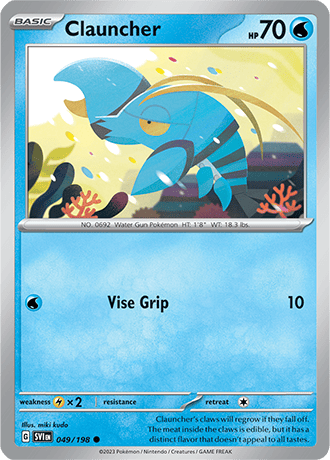 Karta Pokemon 049 198 Clauncher [Scarlet &amp; Violet].JPG