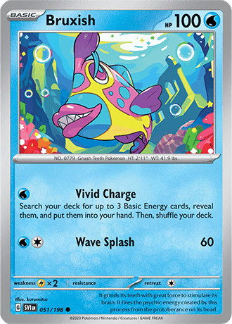 Karta Pokemon 051 198 Bruxish [Scarlet &amp; Violet].JPG