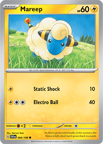 Karta Pokemon 066 198 Mareep [Scarlet &amp; Violet].JPG