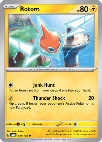 Karta Pokemon 070 198 Rotom [Scarlet &amp; Violet].JPG