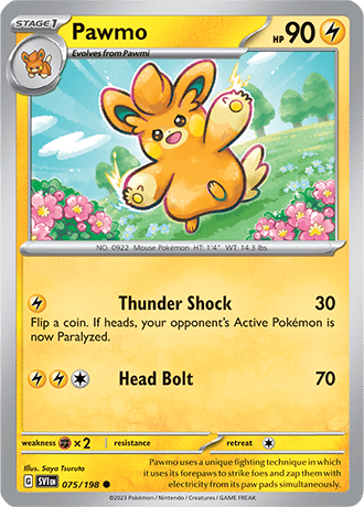 Karta Pokemon 075 198 Pawmo [Scarlet &amp; Violet].JPG