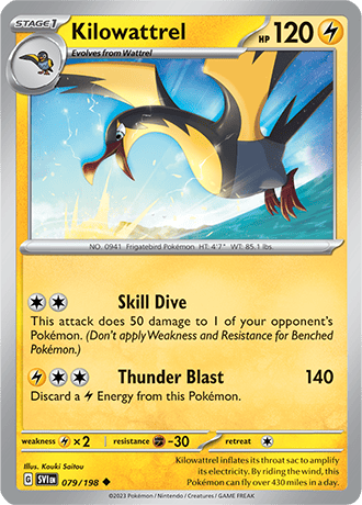 Karta Pokemon 079 198 Kilowattrel [Scarlet &amp; Violet].JPG