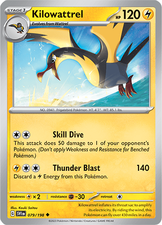 Karta Pokemon 079 198 Kilowattrel [Scarlet &amp; Violet].JPG