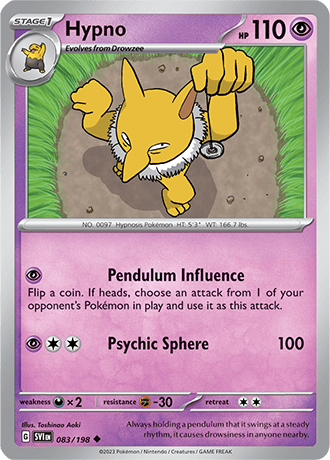 Karta Pokemon 083 198 Hypno [Scarlet &amp; Violet].JPG