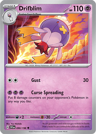 Karta Pokemon 090 198 Drifblim [Scarlet &amp; Violet].JPG