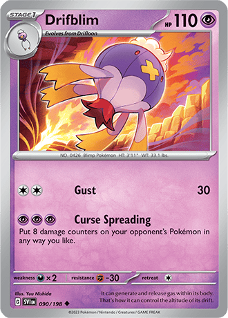 Karta Pokemon 090 198 Drifblim [Scarlet &amp; Violet].JPG