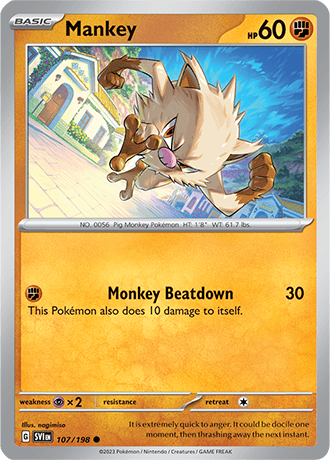 Karta Pokemon 107 198 Mankey [Scarlet &amp; Violet].JPG