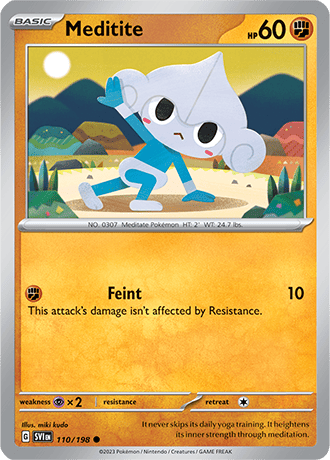 Karta Pokemon 110 198 Meditite [Scarlet &amp; Violet].JPG