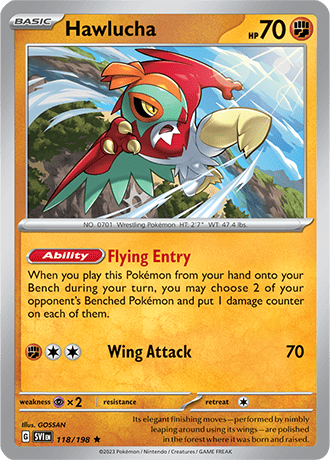 Karta Pokemon 118 198 Hawlucha [Scarlet &amp; Violet].JPG