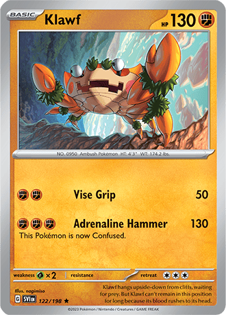 Karta Pokemon 122 198 Klawf [Scarlet &amp; Violet].JPG