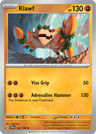 Karta Pokemon 122 198 Klawf [Scarlet &amp; Violet].JPG