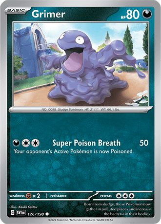 Karta Pokemon 126 198 Grimer [Scarlet &amp; Violet].JPG