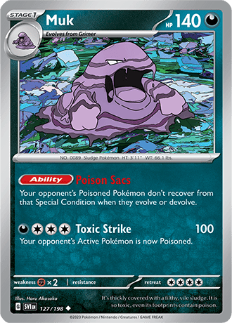 Karta Pokemon 127 198 Muk [Scarlet &amp; Violet].JPG