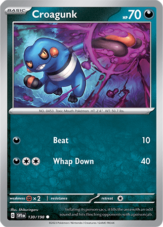 Karta Pokemon 130 198 Croagunk [Scarlet &amp; Violet].JPG
