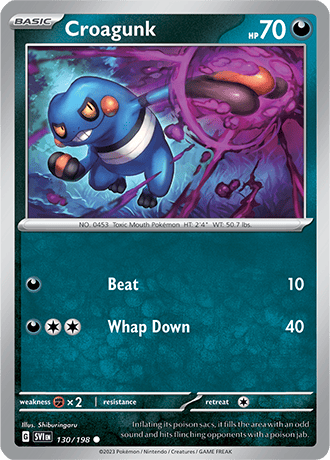 Karta Pokemon 130 198 Croagunk [Scarlet &amp; Violet].JPG