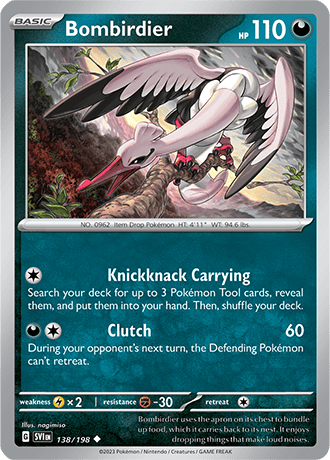 Karta Pokemon 138 198 Bombirdier [Scarlet &amp; Violet].JPG