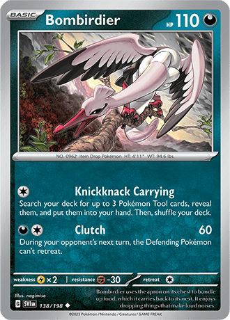 Karta Pokemon 138 198 Bombirdier [Scarlet &amp; Violet].JPG